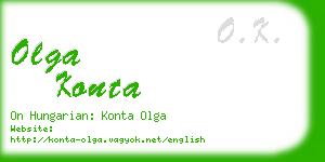 olga konta business card